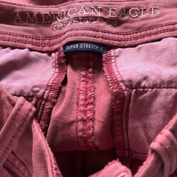 American Eagle Outfitters Super stretch midi shorts chinos brick color Sz 0 - Picture 3 of 4